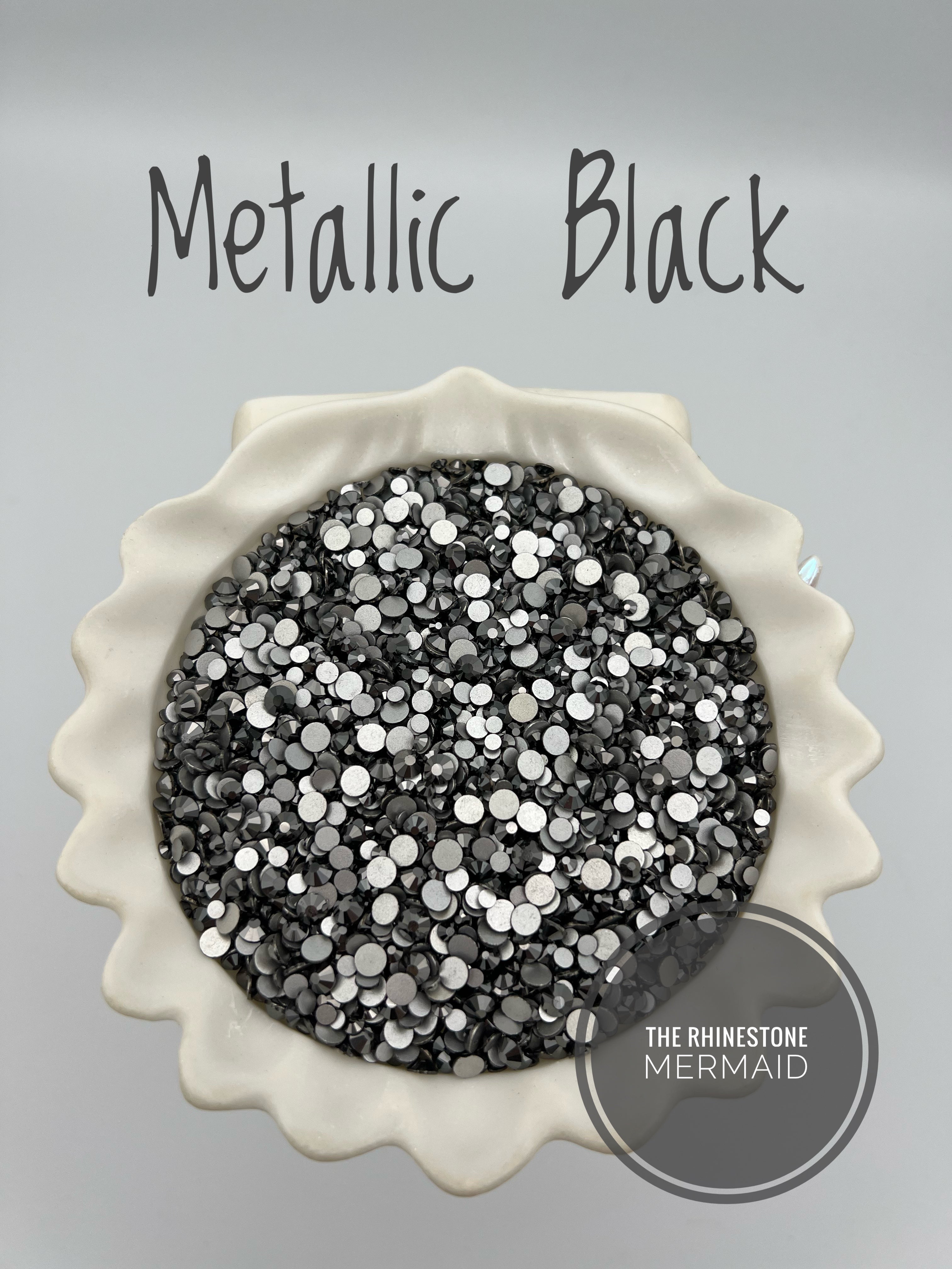 Metallic Black – The Rhinestone Mermaid LLC